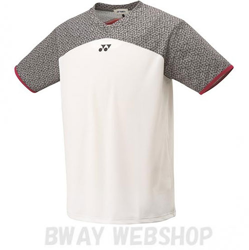 【OUTLET】YONEX Uni ゲームシャツ（フィットスタイル）10262 ホワイト/グレー（103）