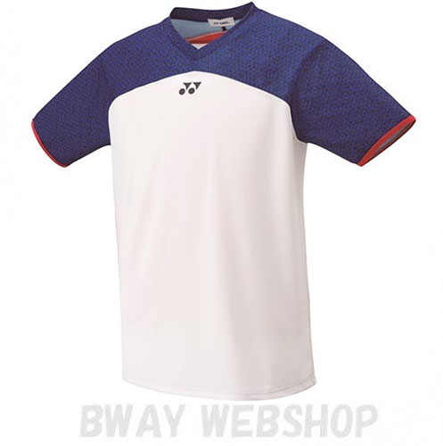【OUTLET】YONEX Uni ゲームシャツ（フィットスタイル）10262 ホワイト/ブルー（207）